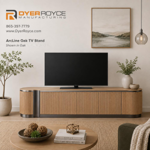 ArcLine Oak TV Stand